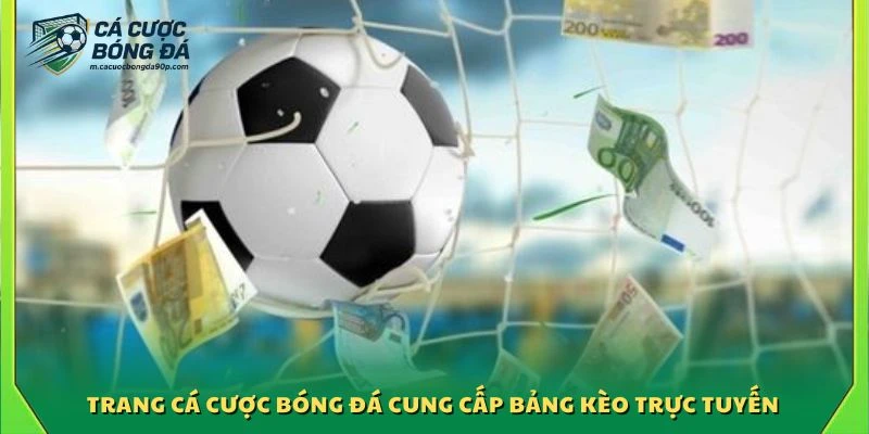Trang cá cược bóng đá cung cấp bảng kèo trực tuyến
